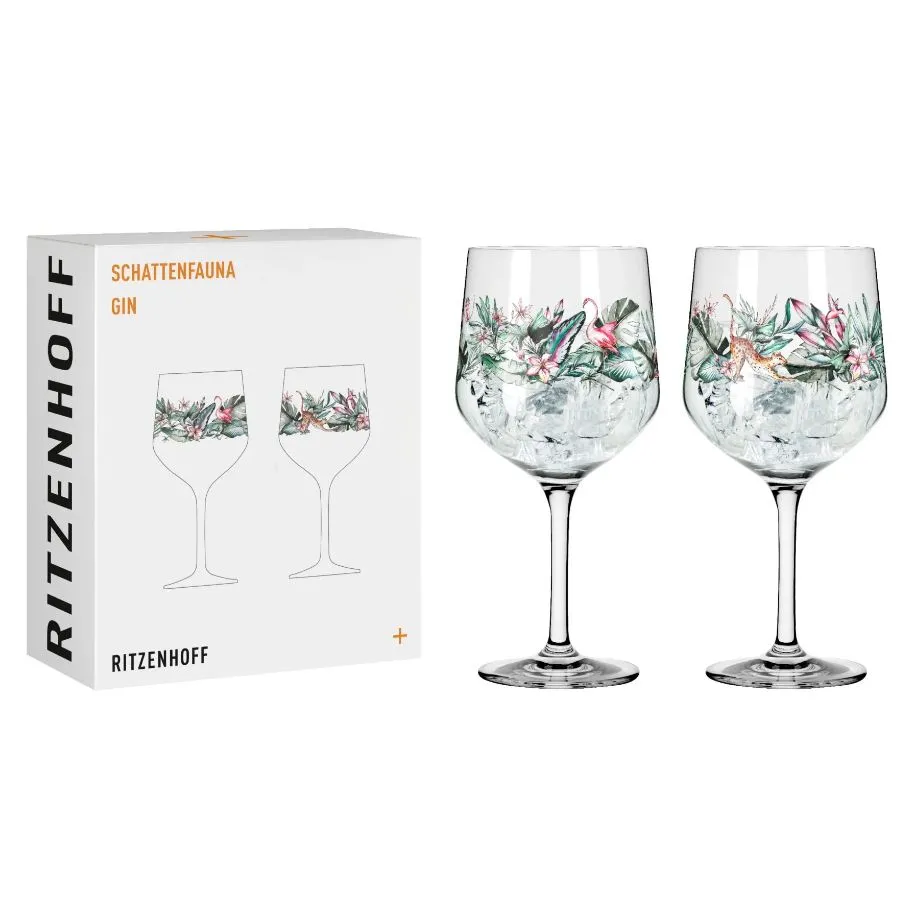 Ginglas Set Ritzenhoff Schattenfauna Gin Kelch 5/6 H24