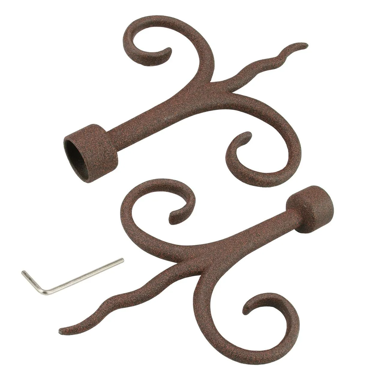 Endstück Endknopf für Stilstange Gardinenstange Profilrohr 16 mm Ø, Diana, rost