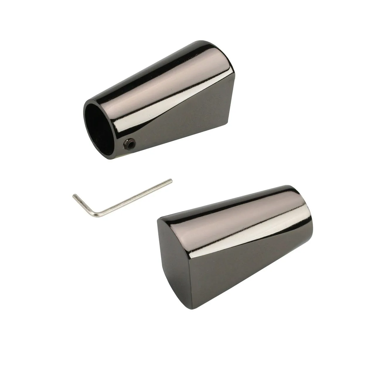 Endstück Endknopf für Stilstange Gardinenstange Profilrohr 16 mm Ø, Dust, titan