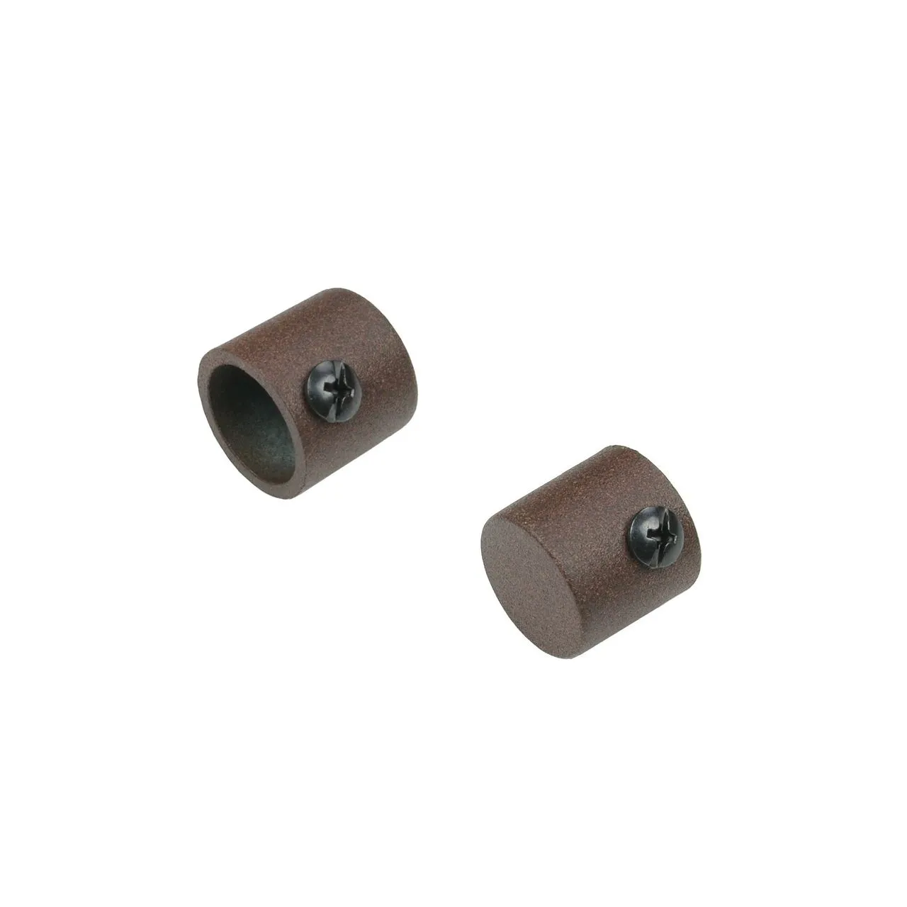 Endstück Endknopf für Stilstange Gardinenstange Profilrohr 16 mm Ø, Endkappe, rost