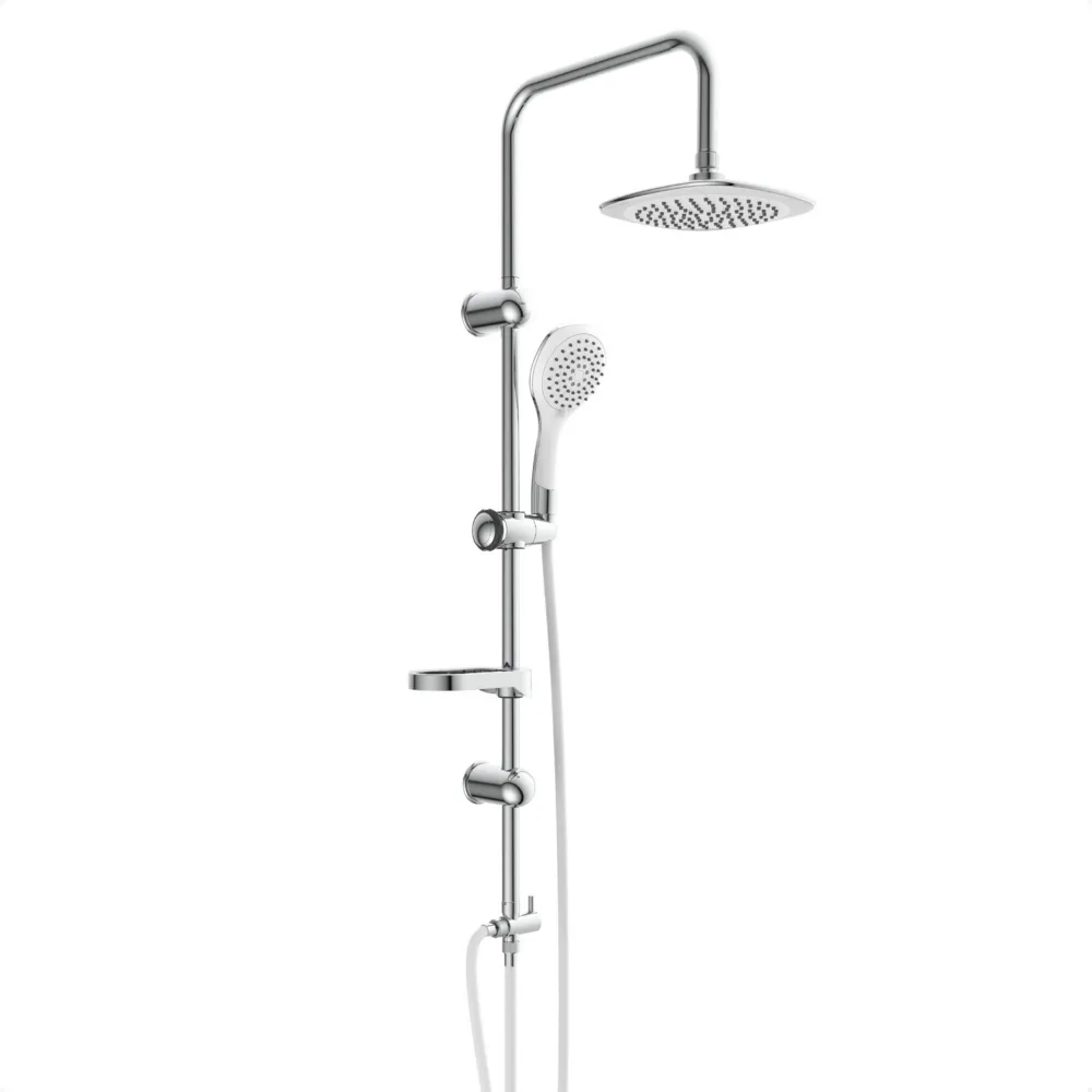 Duschset DUSCHTRAUM Chrom/Weiß