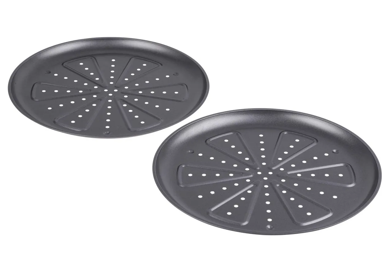 2x Pizzabackblech "anthrazit-metallic"