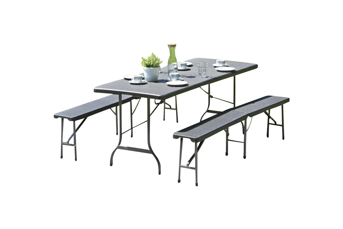 Harms Tisch-Set VENTANA, 3-teilig, Rattan-Optik