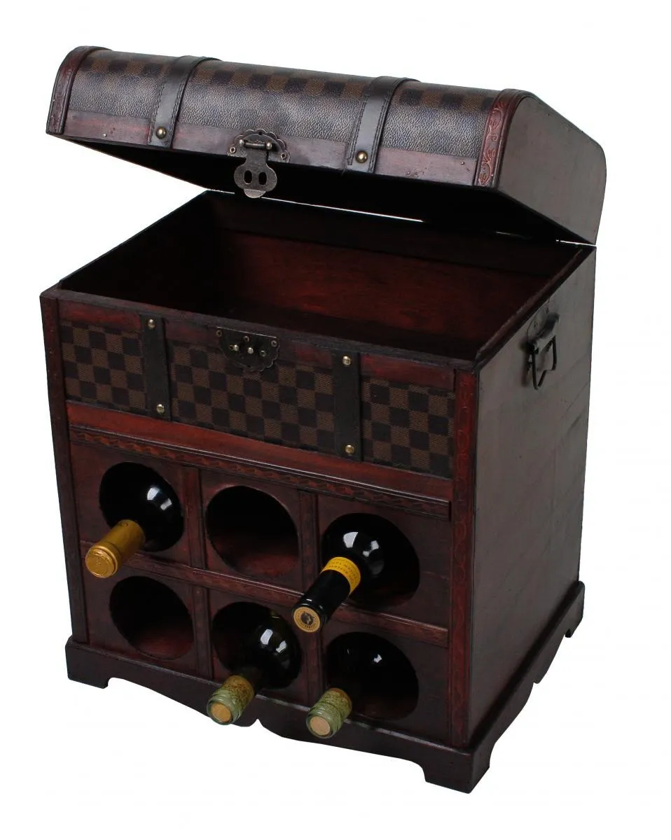 Harms Weinregal im Kolonialstil für 6 Flaschen