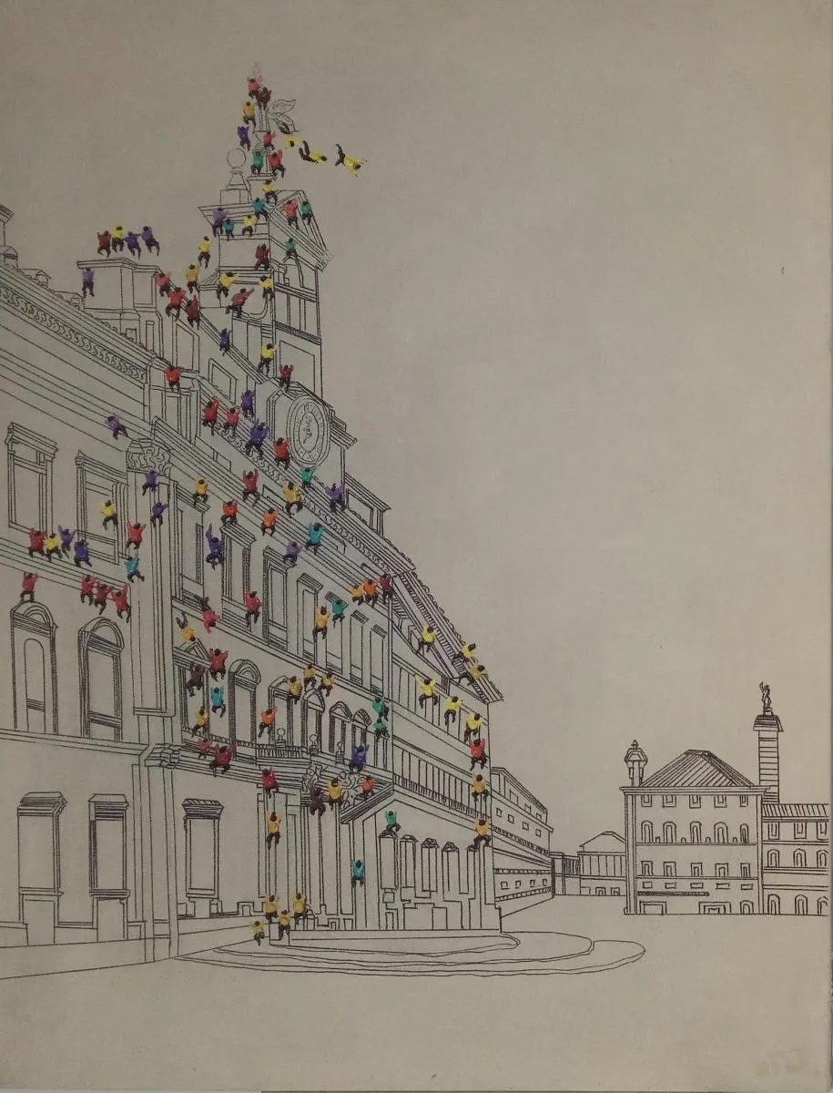 Öl-Wandbild Flash Mob I 100x75 PAB140