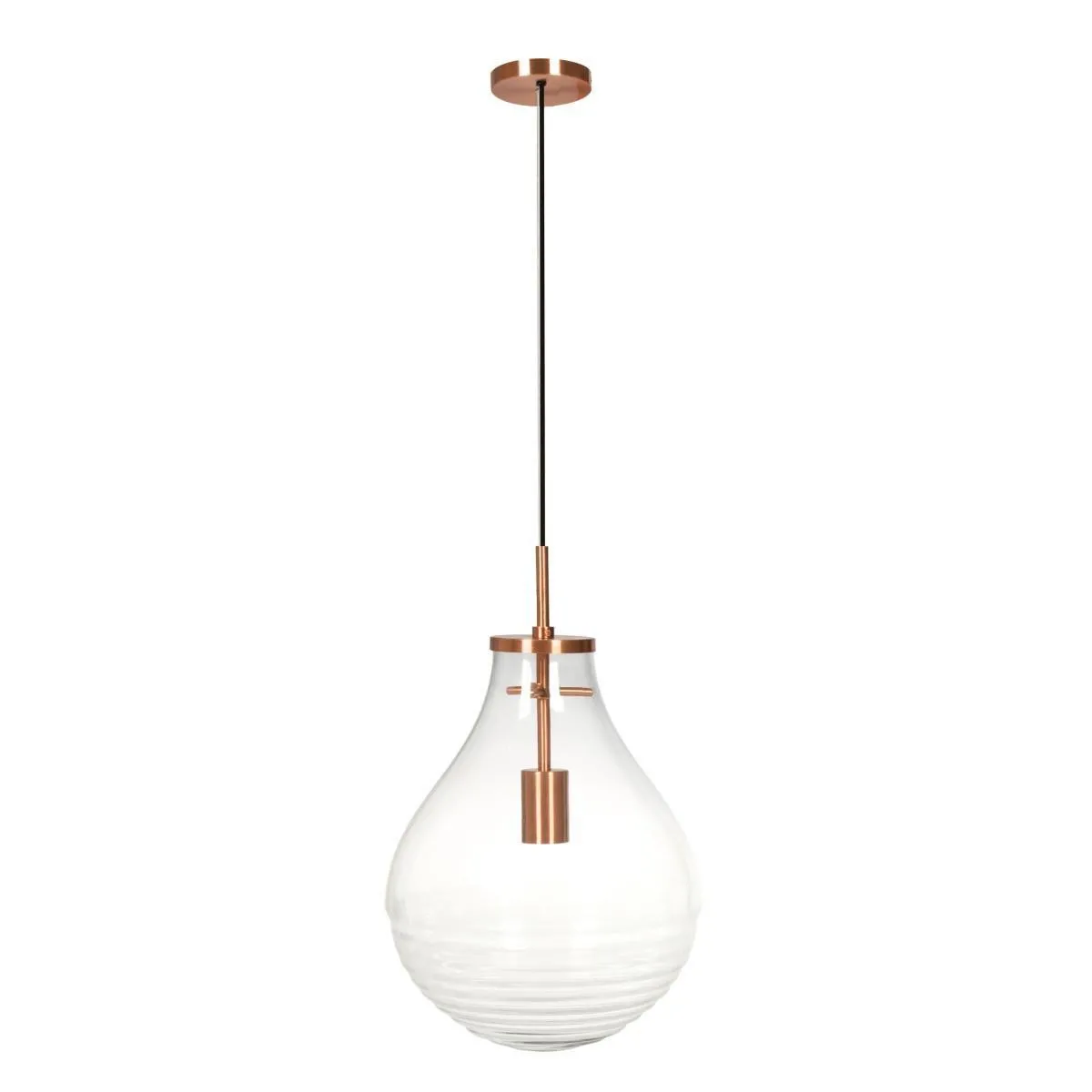 Hängelampe Tamo Large Transparent / Kupfer