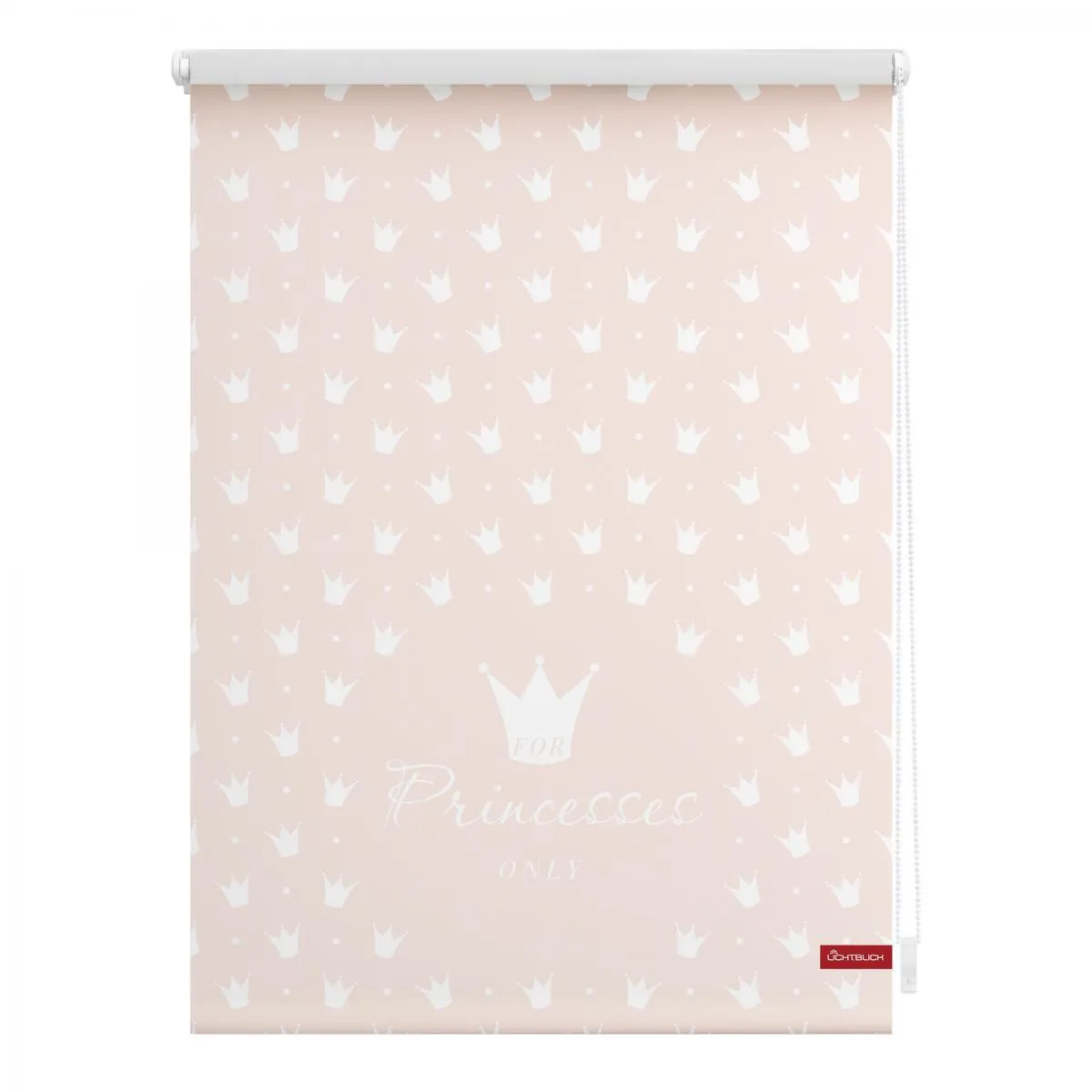 Rollo Klemmfix, ohne Bohren, blickdicht, Prinzessin Lilly - Rosa, 100 x 150 cm (B x L)