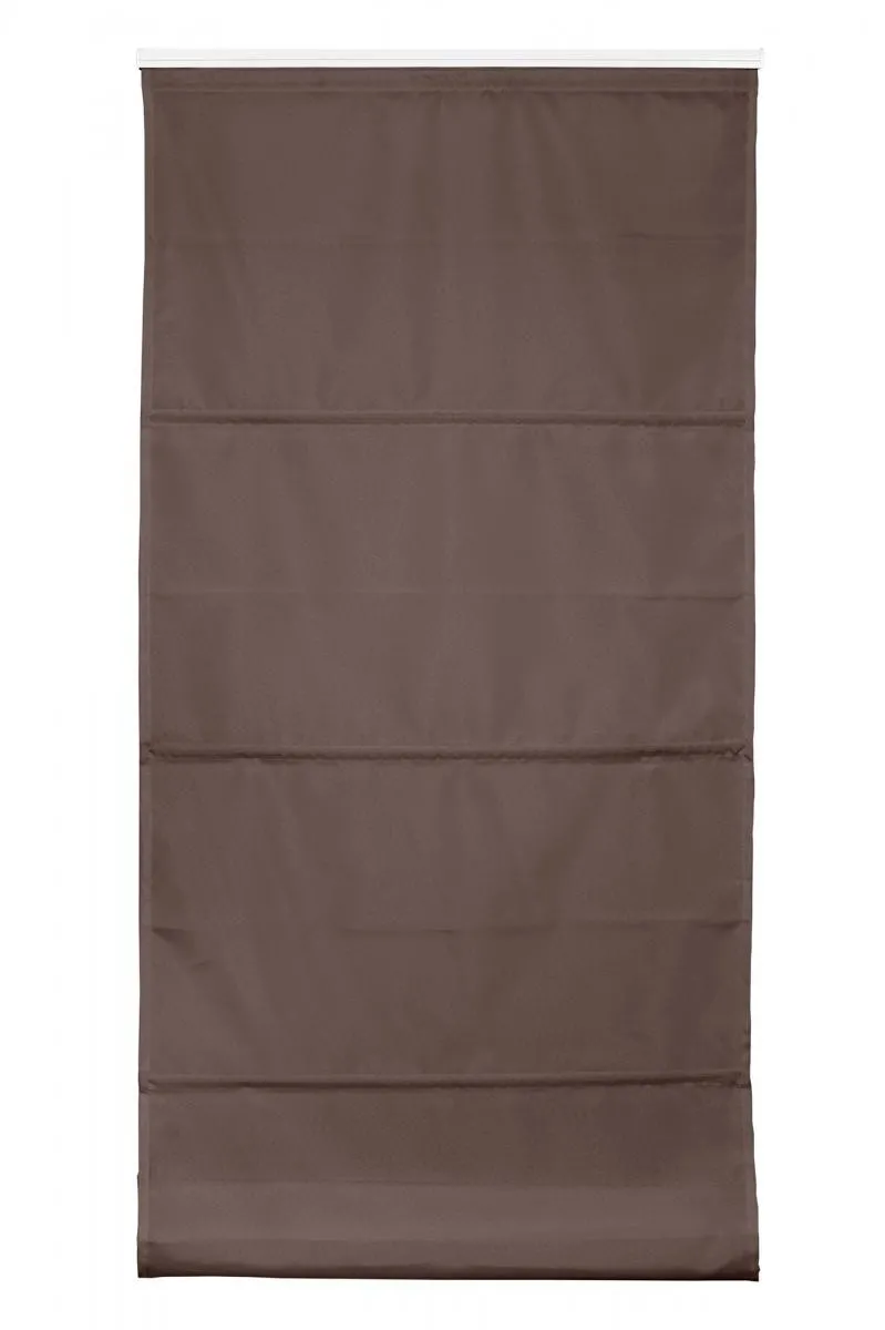 Raffrollo Klemmfix TOP, ohne Bohren, verspannt Mocca, 100 cm x 130 cm (B x L)