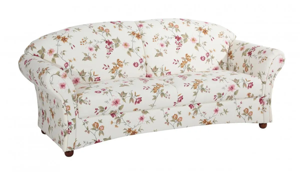 Corona Sofa 2,5-Sitzer Flachgewebe weiß