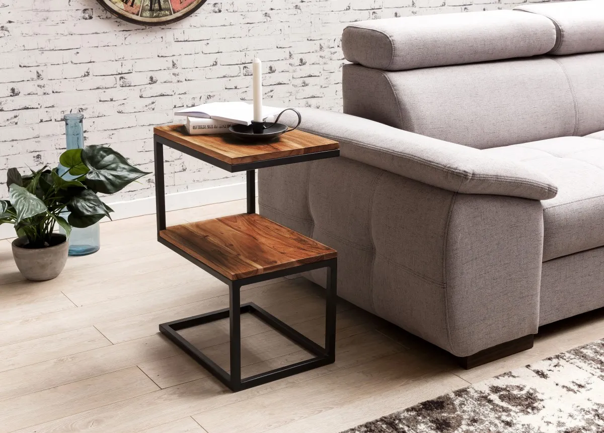 Beistelltisch AKOLA S-Form Sheesham