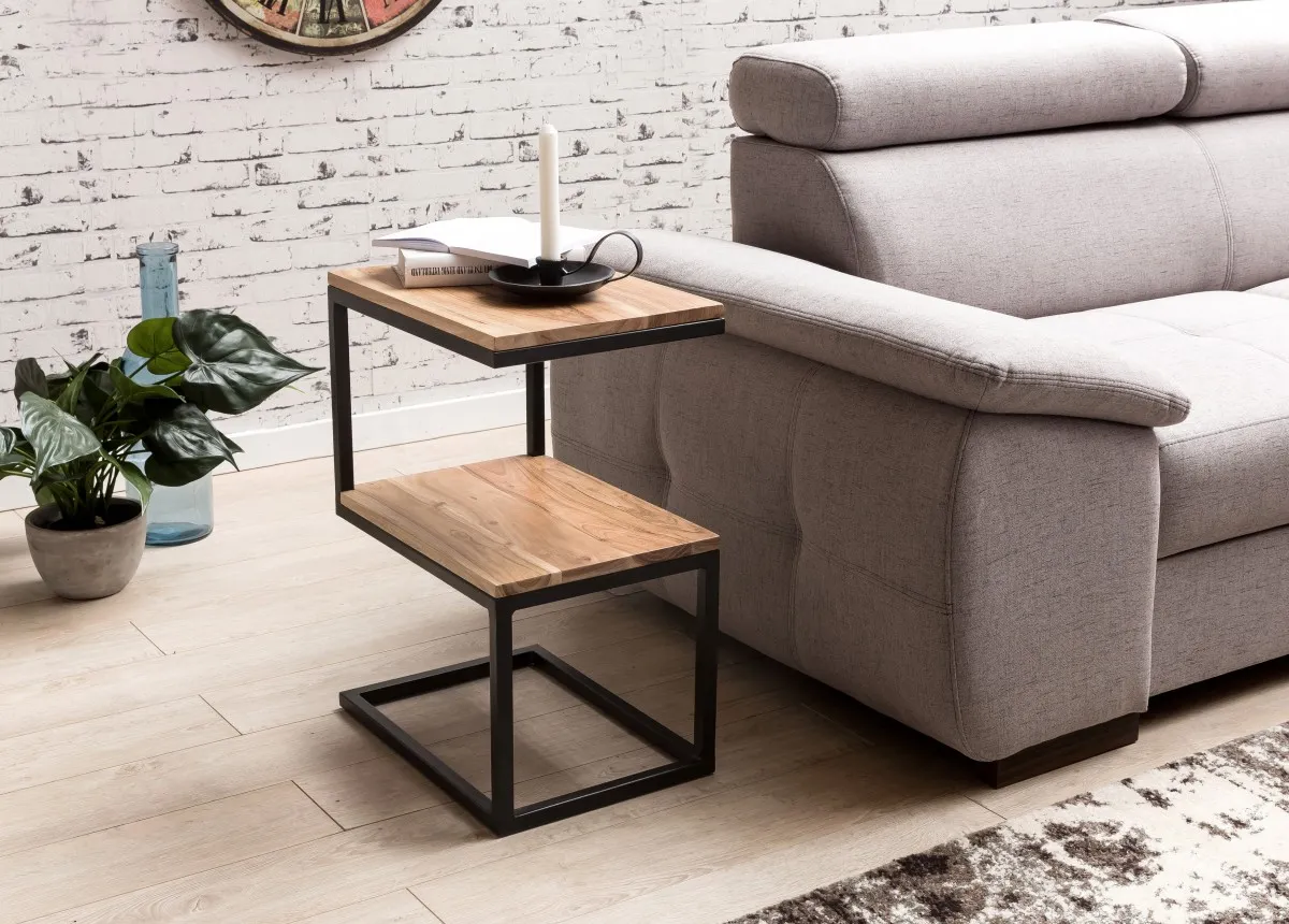 Beistelltisch AKOLA S-Form Akazie