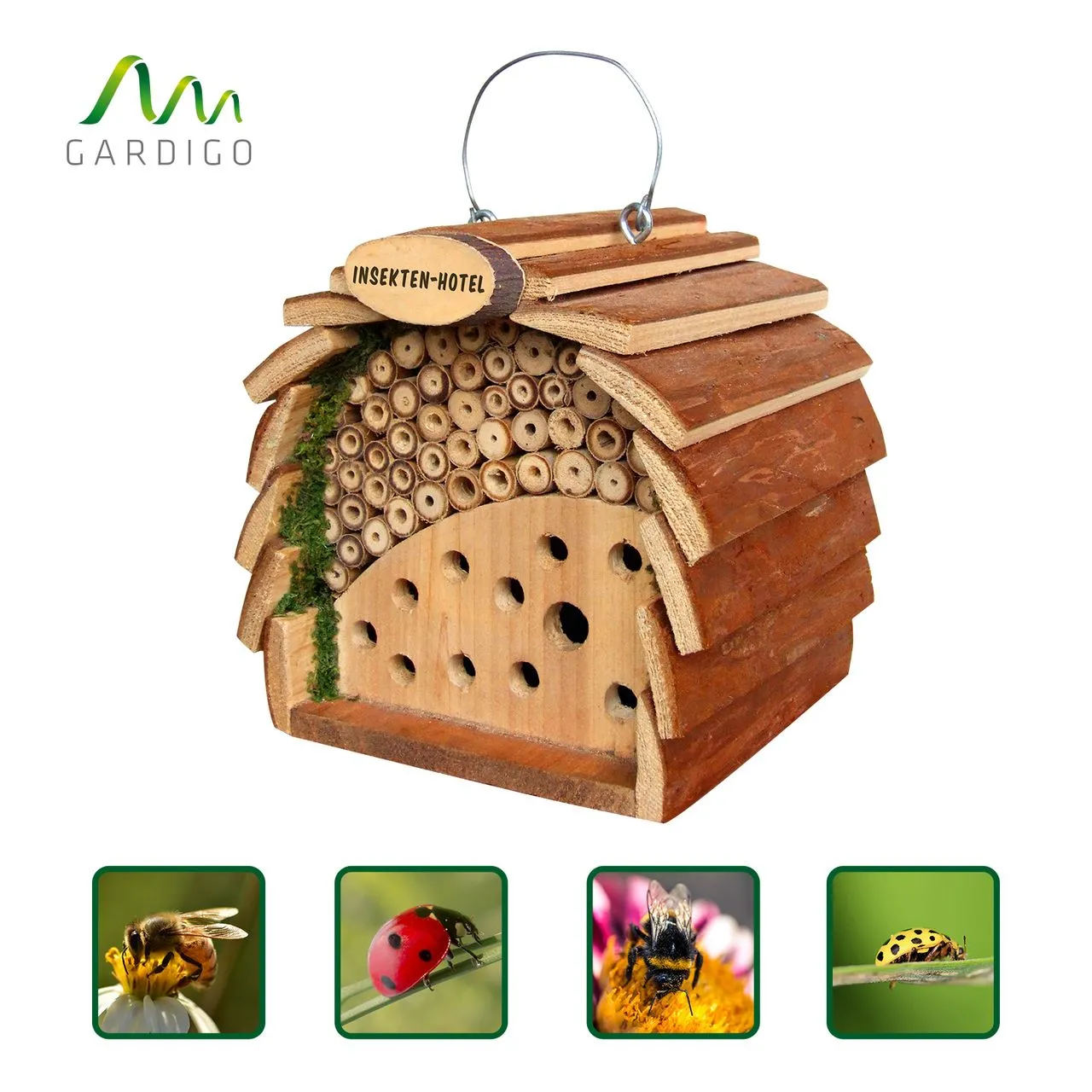 Insektenhotel für Bienen und Marienkäfer