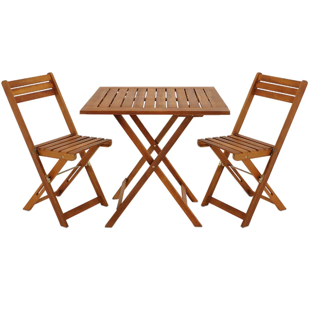 Deuba Balkonset aus Akazienholz 3-tlg.