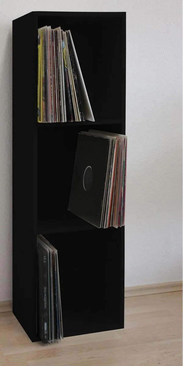 my media Schallplatten-Regal Platto Schwarz