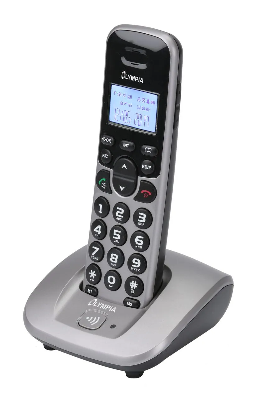 *Großtasten-Telefon DECT 5000, silber