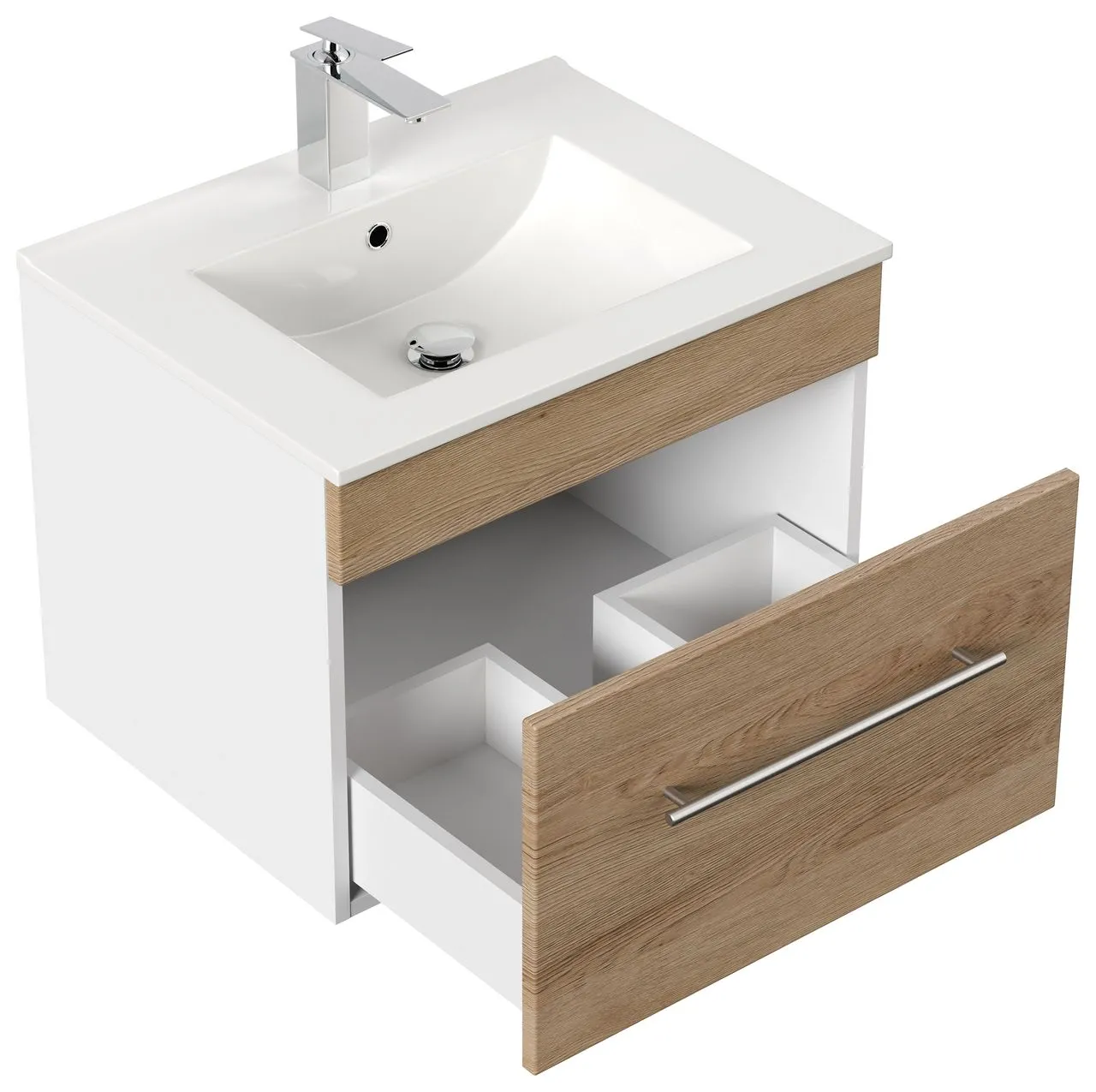 Badmöbel-Set VIVA 60 (2-teilig) eiche hell