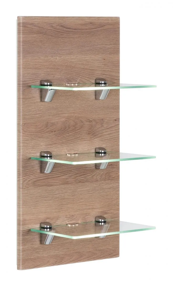 LED-Panel VIVA mit 3 Glasablagen eiche hell EEK: F