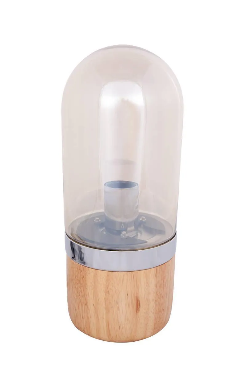 Tischlampe Malbi 500 Grau / Holz