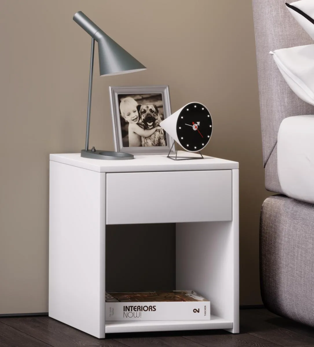 my home Beistelltisch "Sledo Mini" Weiß