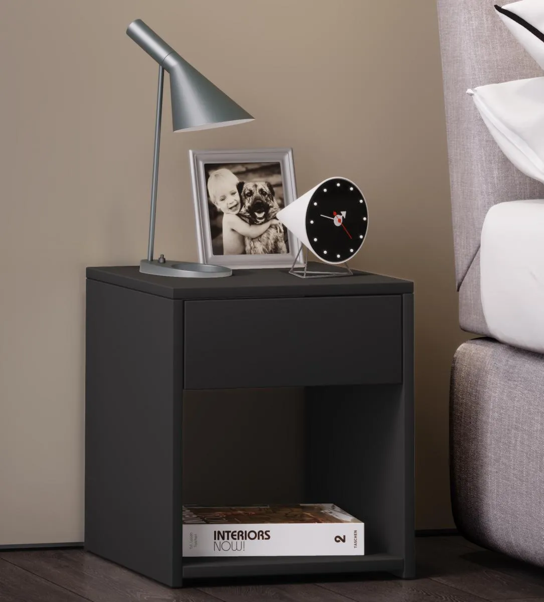 my home Beistelltisch "Sledo Mini" Schwarz