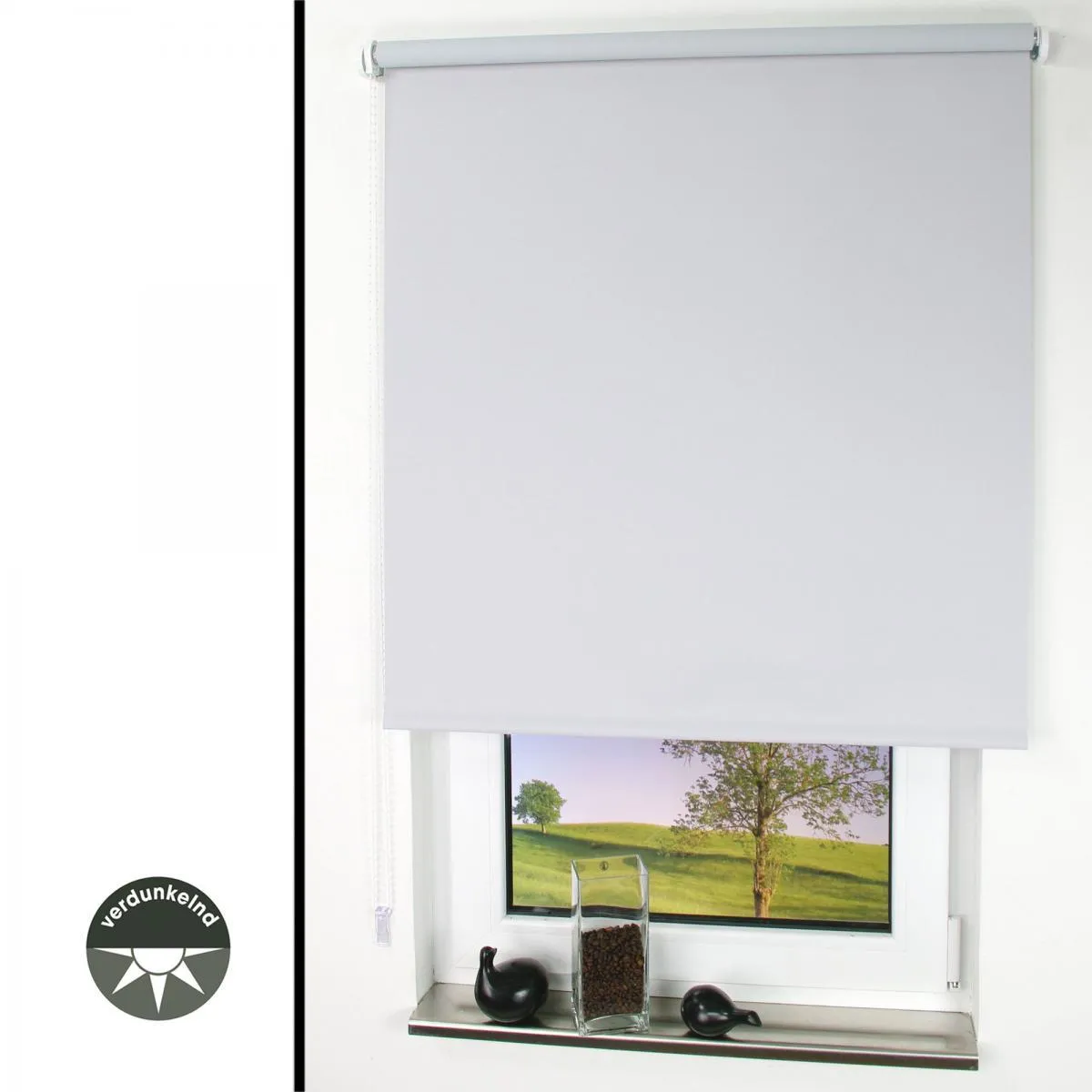Seitenzugrollo 102 x 180 cm hellgrau