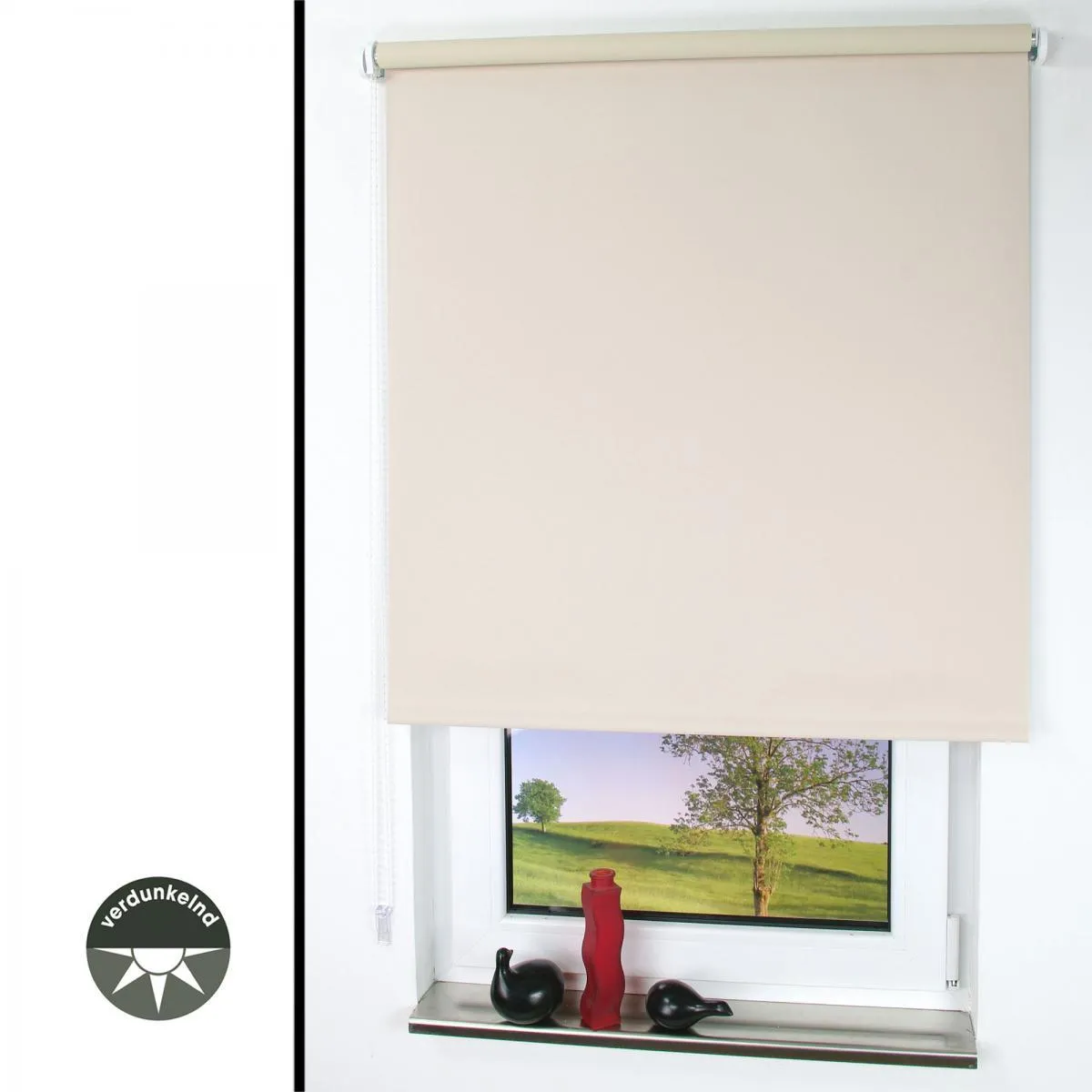 Seitenzugrollo 092 x 180 cm cream