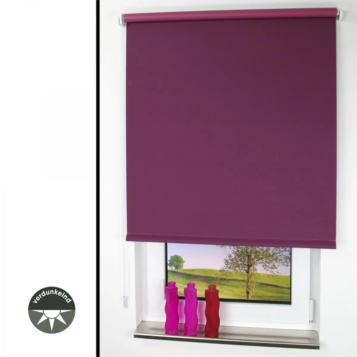 Seitenzugrollo 062 x 180 cm brombeere