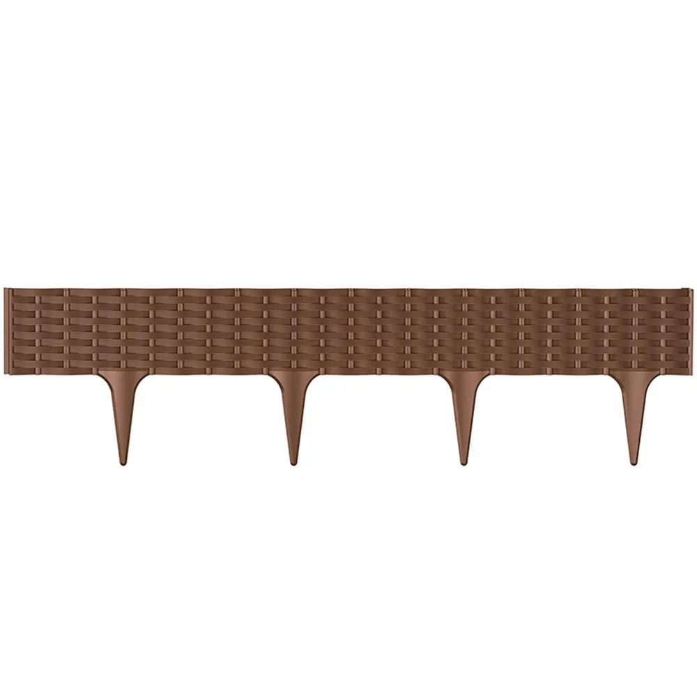 Beetumrandung Rattan Optik, ca. 390 cm, Dunkelbraun