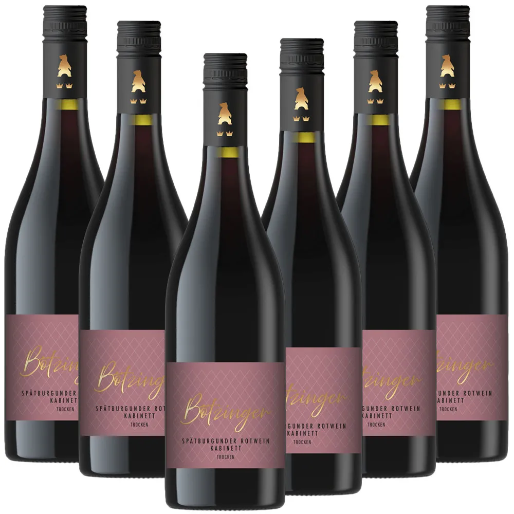 Der Bötzinger - Spätburgunder Rotwein Kabinett trocken - 6er Karton