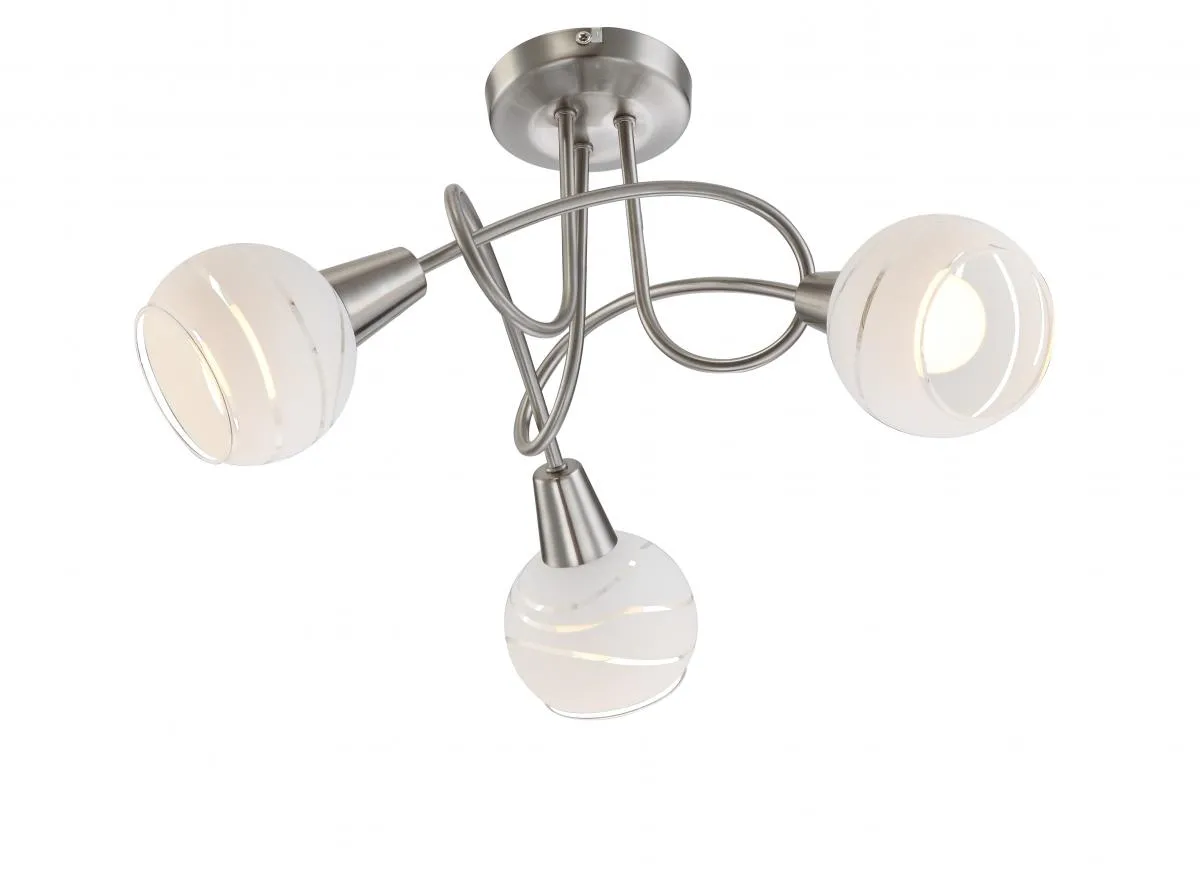 Lighting - ELLIOTT - Deckenleuchte Metall Nickel matt, 3x E14 LED