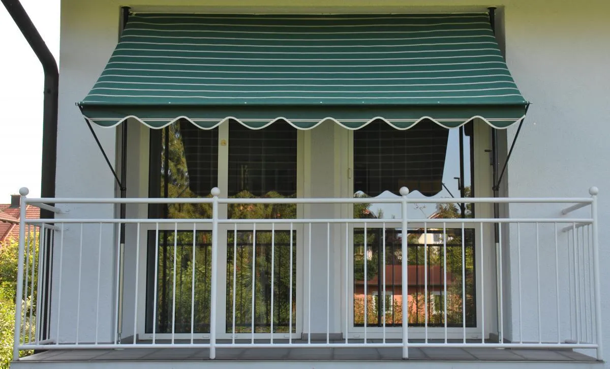Klemmmarkise grün/creme 250 cm