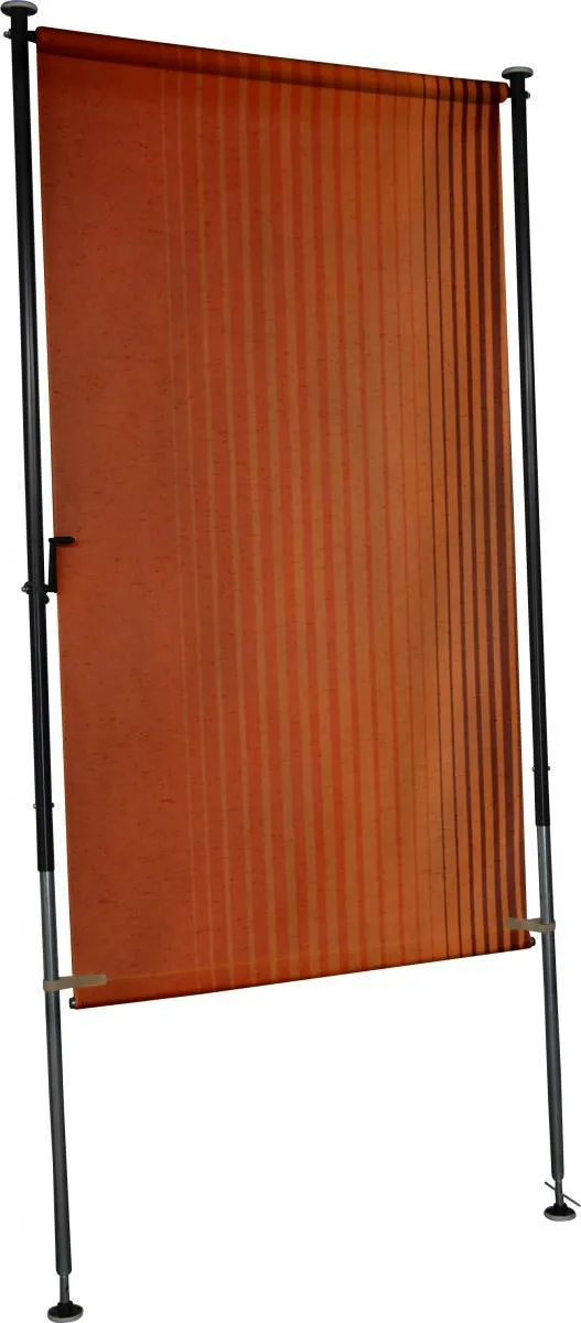 Balkonsichtschutz orange/braun 120 cm