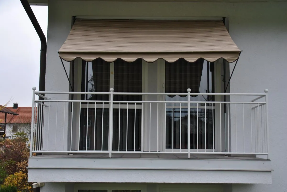 Klemmmarkise beige/braun 400 cm