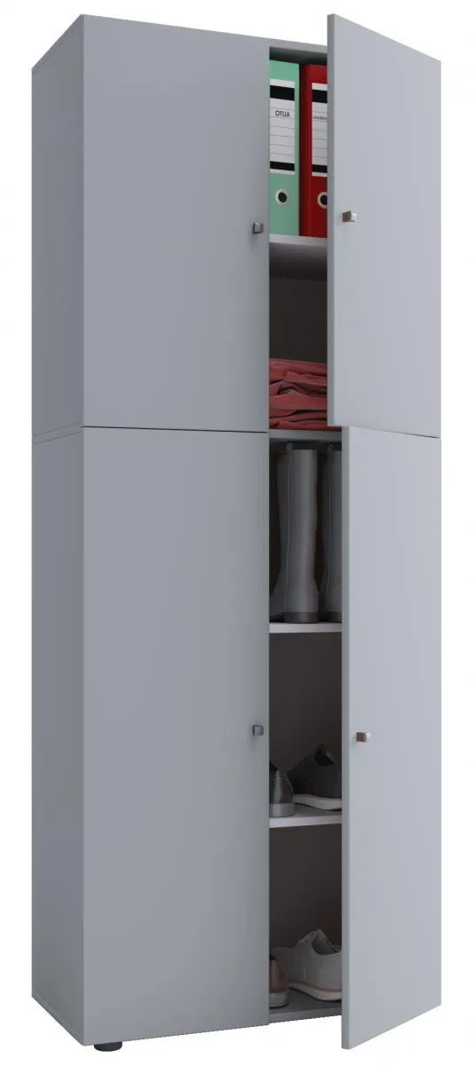 my home Kleiderschrank Lona / Grau