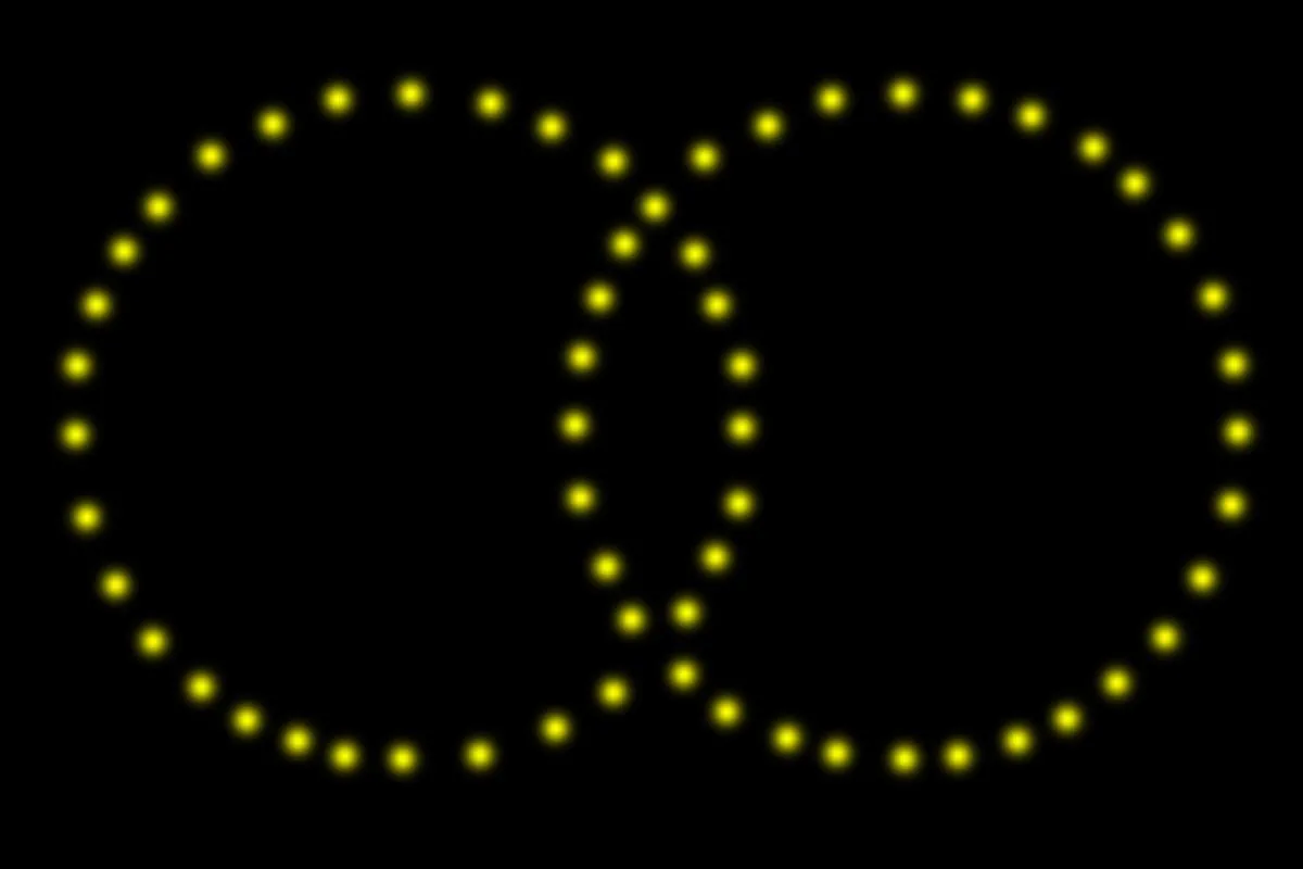 EASYBOX Lichterbild Ringe Gold