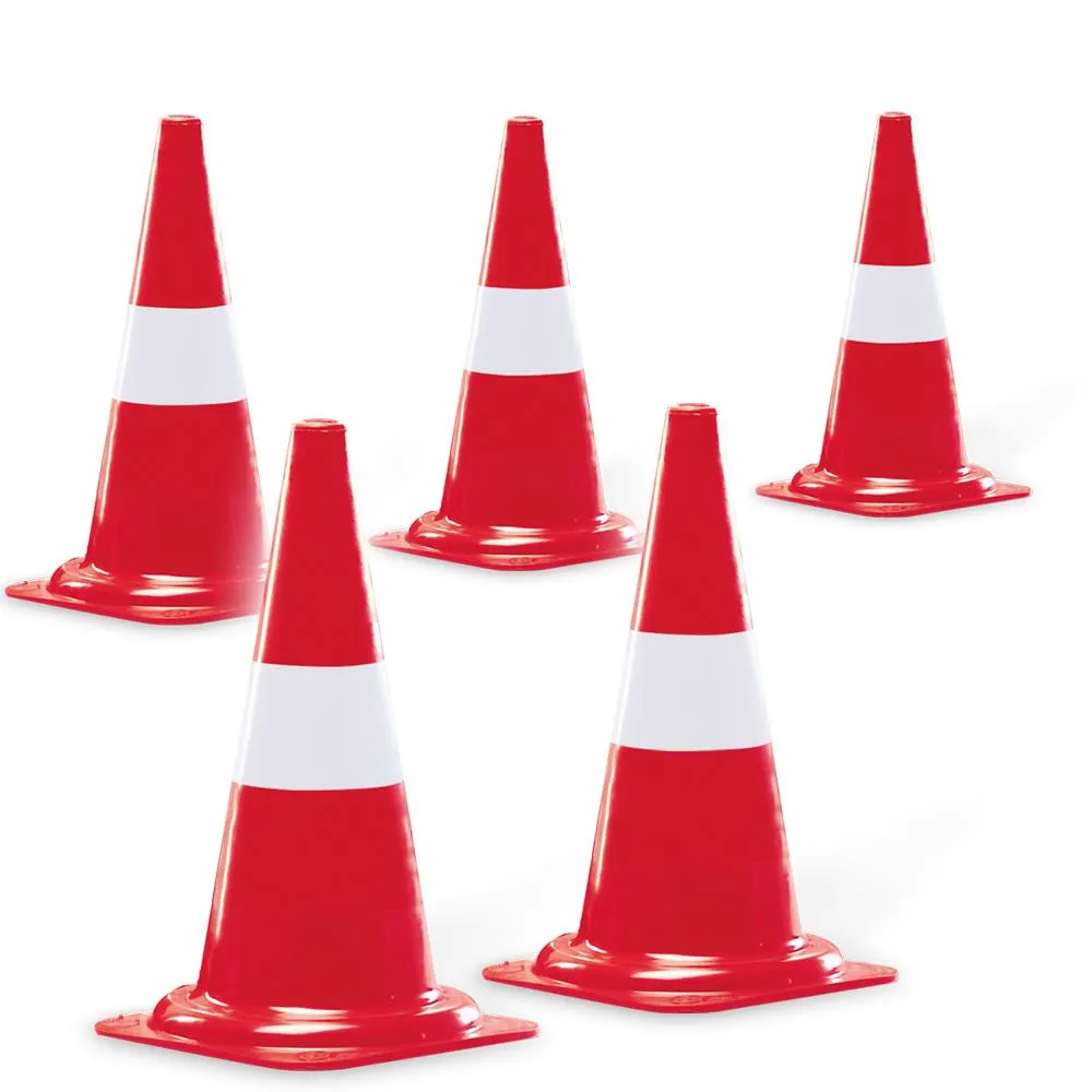 Leitkegel tagesleuchtend, Höhe 320 mm, 5er Set