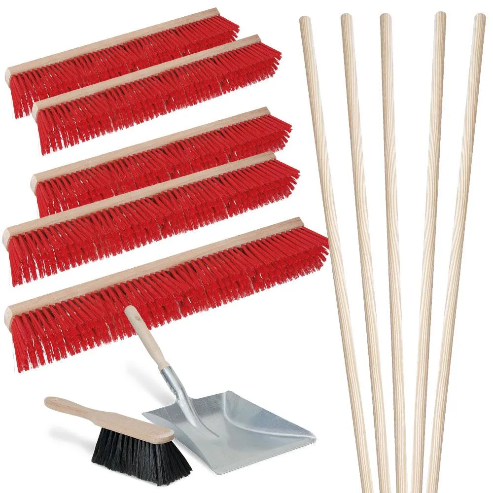 Besen-Spar-Set 10-teilig, 100 cm, rot