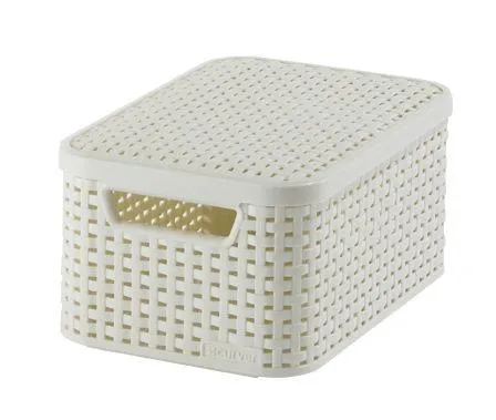 3-er Set STYLE Box S mit Deckel creme