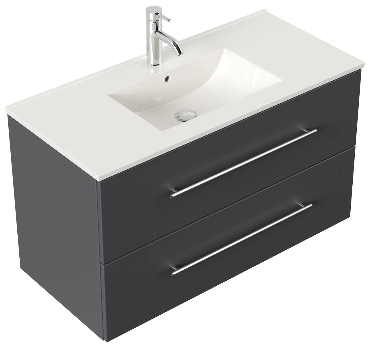 Badmöbel Homeline 100 anthrazit seidenglanz