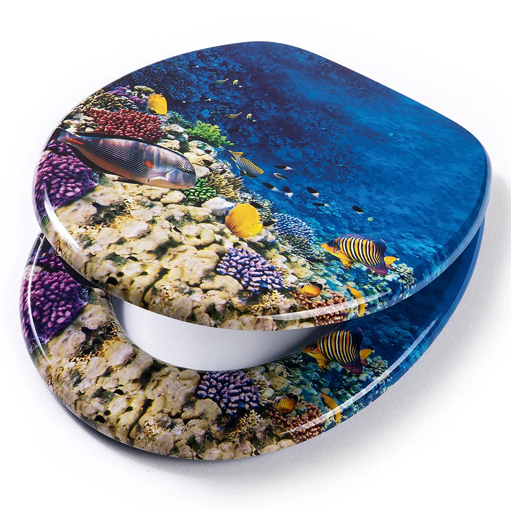 Design-WC-Sitz mit Absenkautomatik Korallenriff