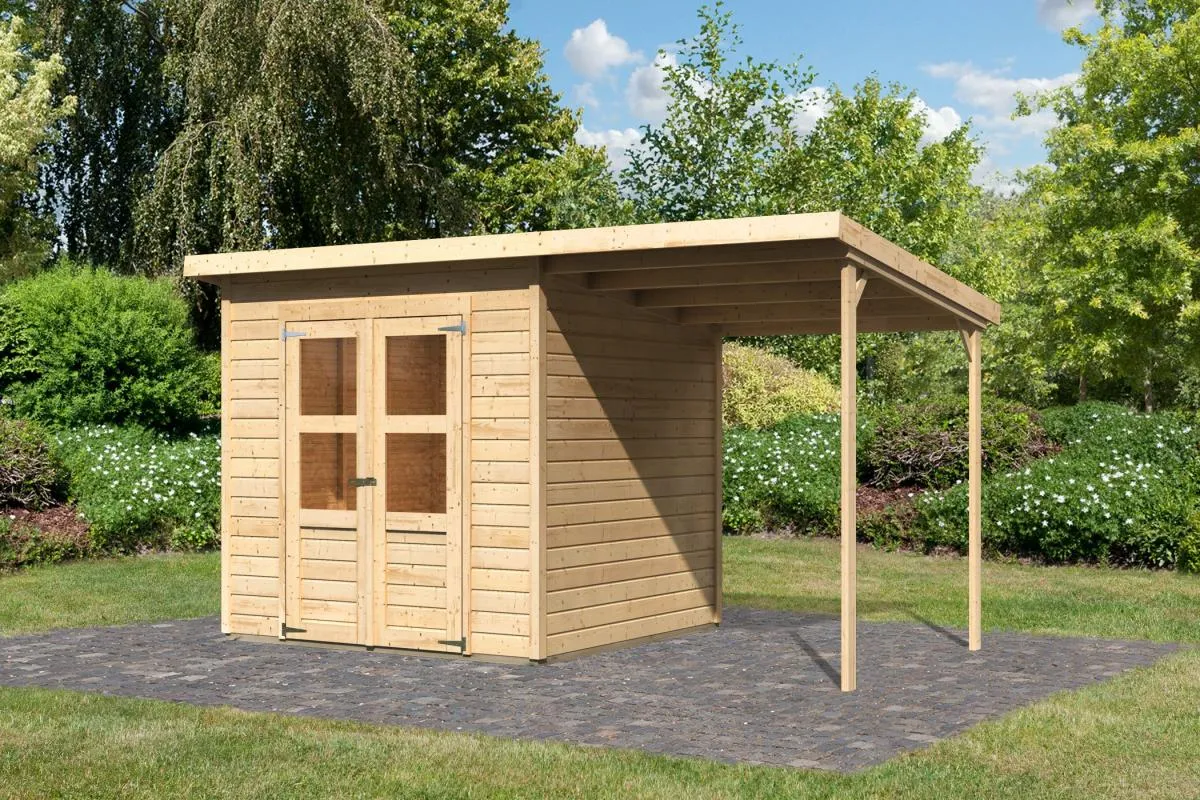 Gartenhaus Schönefeld 4 mit Anbaudach
