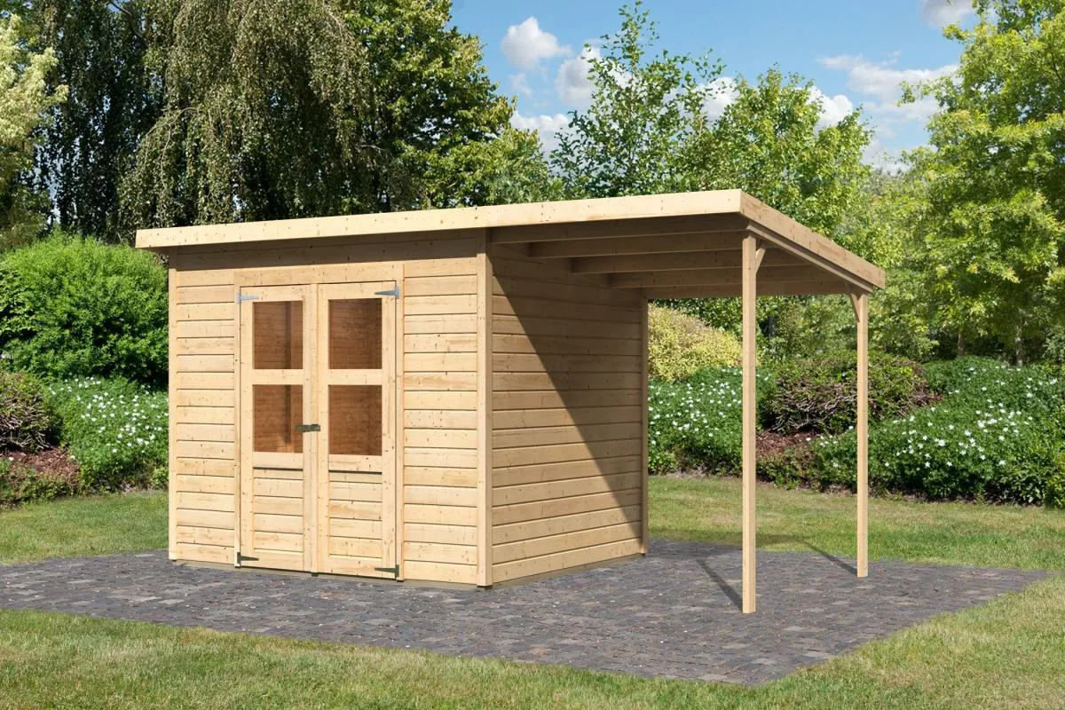 Gartenhaus Schönefeld 5 mit Anbaudach