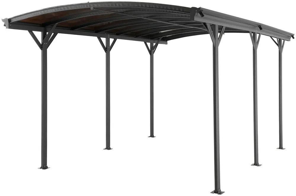 Design Carport, Autoüberdachung Garage Unterstand, ca. 505 x 300 x 192/219 cm - Anthrazit