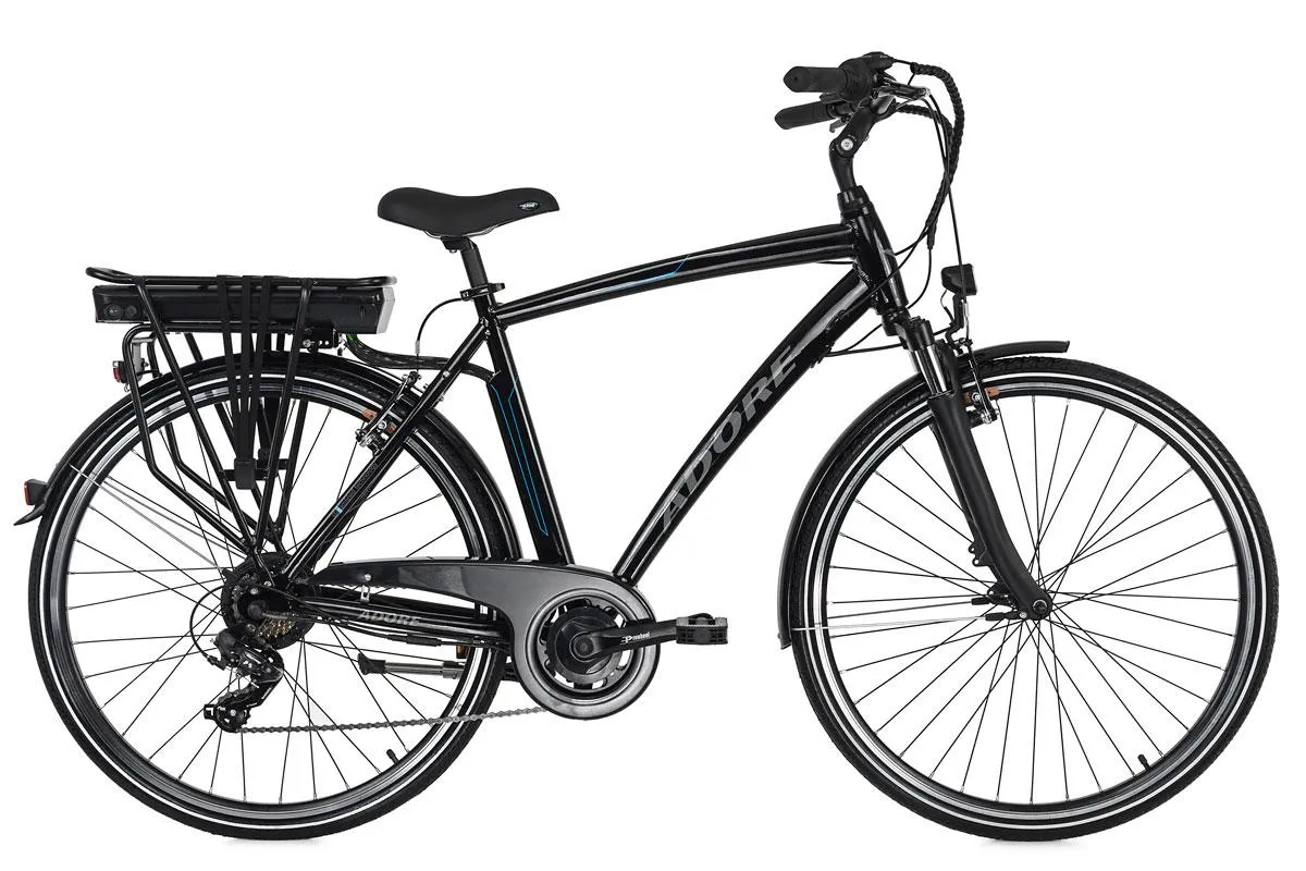 Alu City Herren Pedelec Versailles 28'' E-Bike schwarz