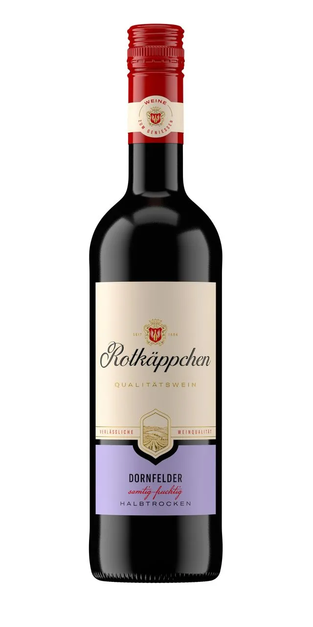 Rotwein Dornfelder halbtrocken - 6er Karton
