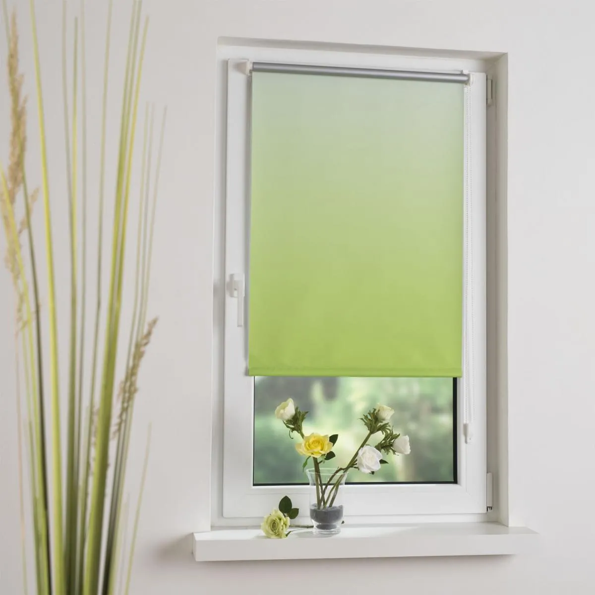 Klemmfix-Rollo Verdunkelung, 75 x 150 cm, Farbverlauf grün