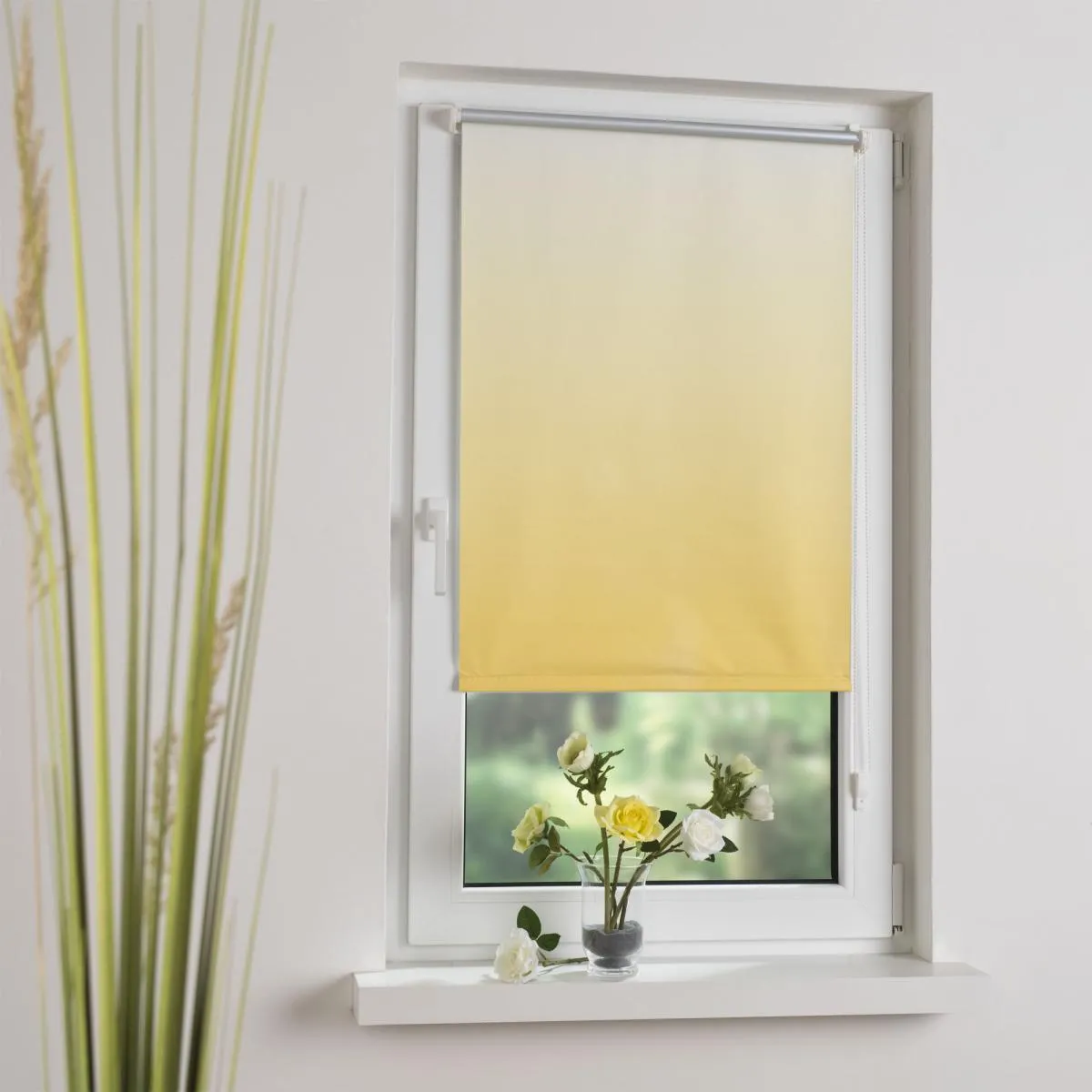 Klemmfix-Rollo Verdunkelung, 45 x 150 cm, Farbverlauf apricot