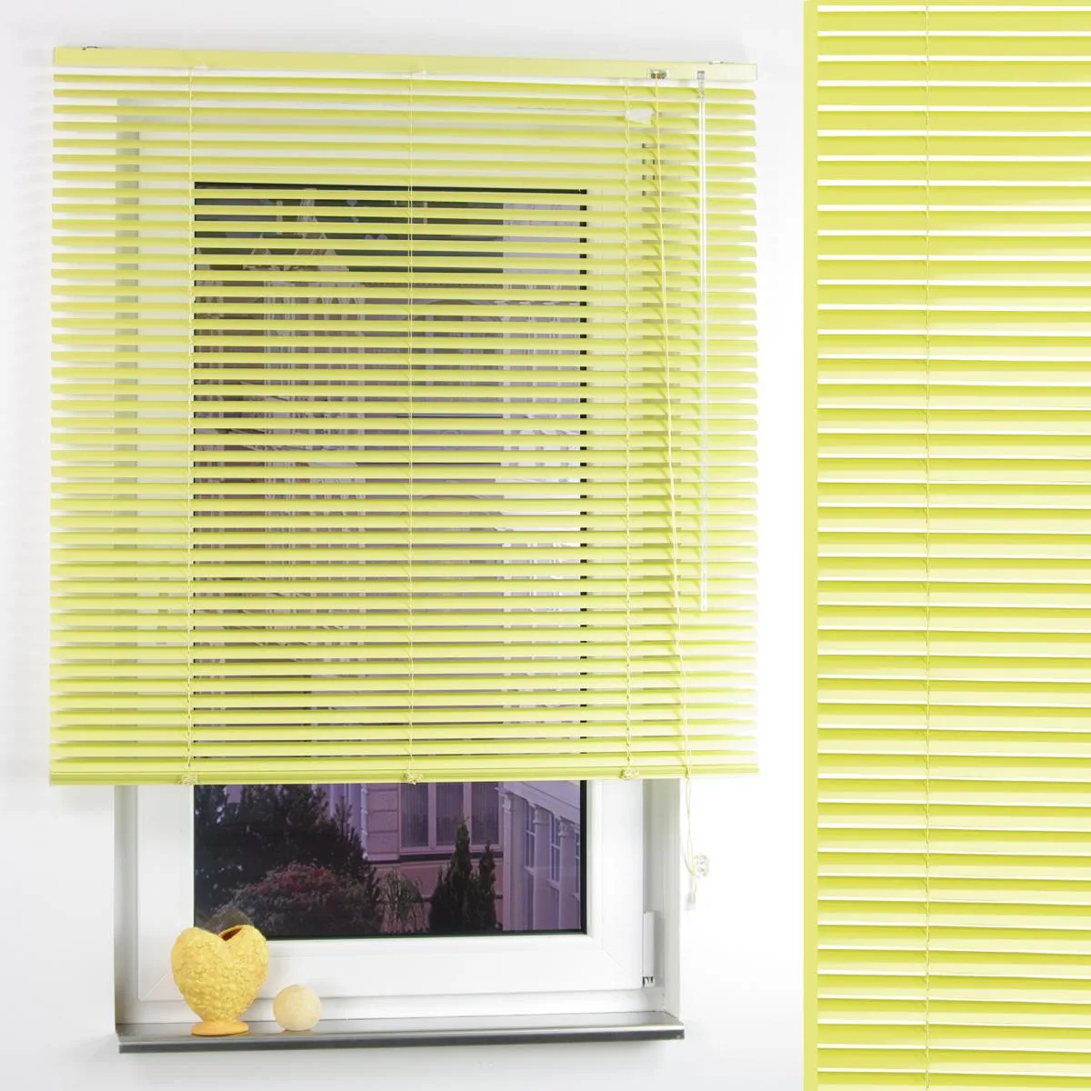Aluminium-Jalousie, 60 x 160 cm, lemon yellow