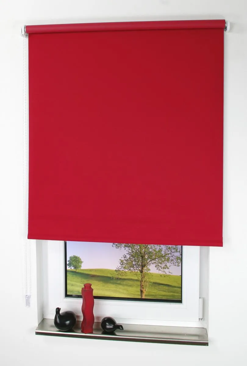 Rollo, Seitenzugrollo Verdunkelung, 62 x 180 cm, rot