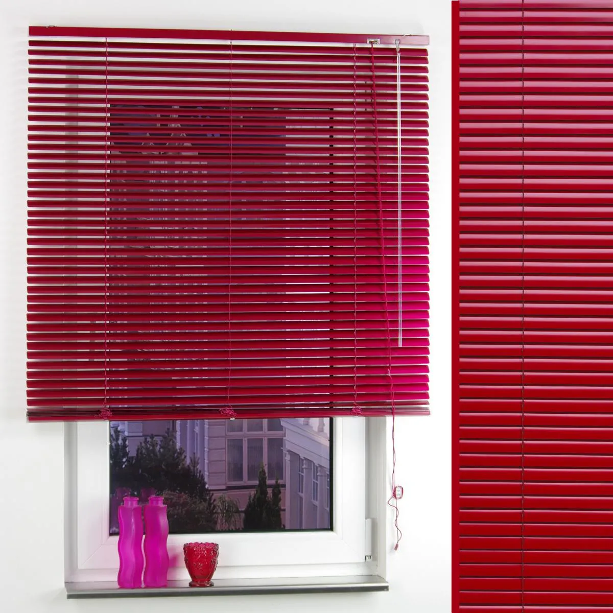 Aluminium-Jalousie, 120 x 160 cm, red magnolia
